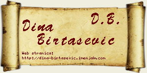Dina Birtašević vizit kartica